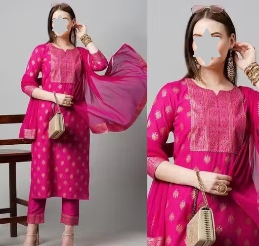 Women Kurta Sets For Women Kurta and Pants With Dupatta Color 1 (KS147)