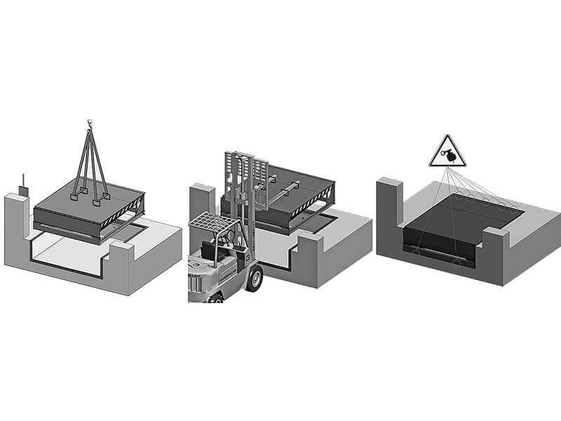 Montage auf Fußgestell