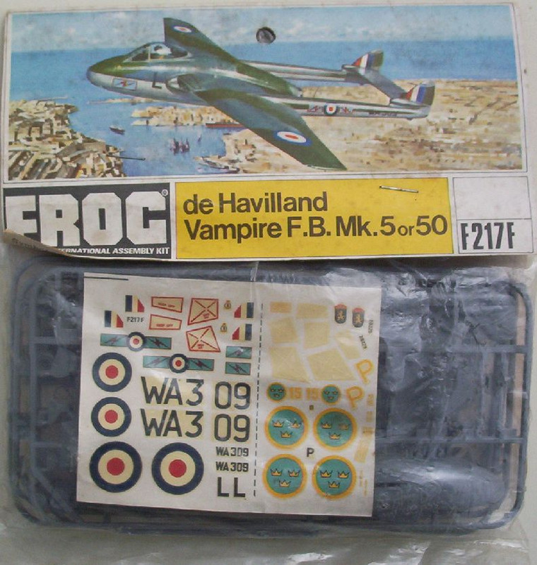 Frog 72 De Havilland Vampire F.B.Mk.5 or 50
