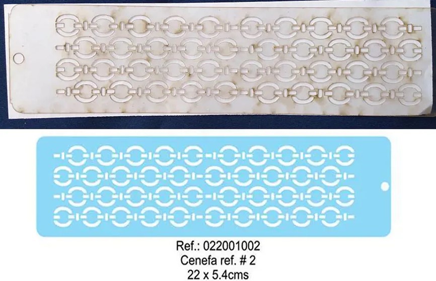 Stencil plantilla cenefa cadenas cadenetas para artes decorativas