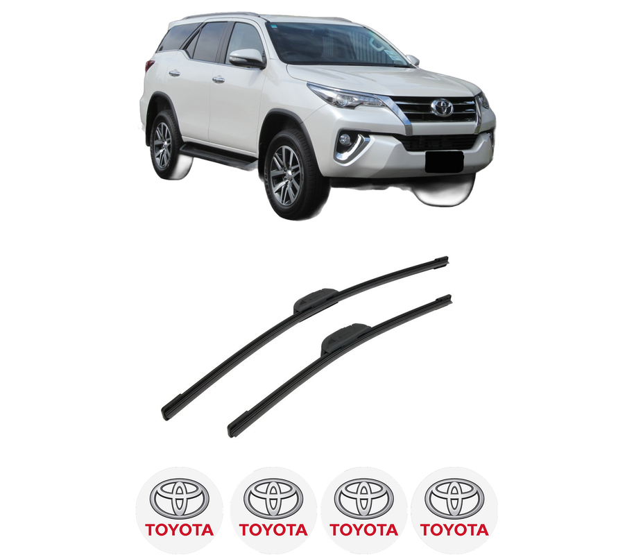 Set stergatoare auto TOYOTA FORTUNER (_N15_, _N16_) din 2015, pentru parbriz auto, 2 bucati, Bosch Aerotwin Retrofit, din cauciuc siliconat rezistent, 4 Stickere Auto TOYOTA
