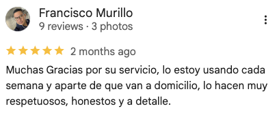 Reseña 5 estrellas Google 2