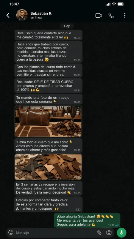 Reseña WhatsApp Sebastián