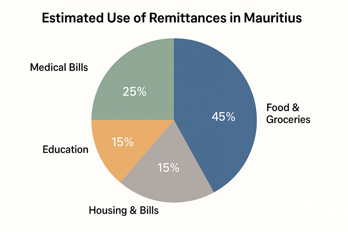 Use of remittances in Mauritius
