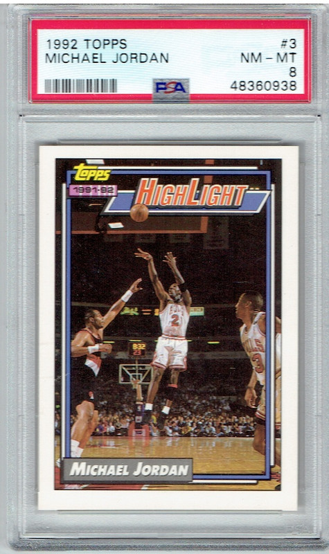 1992 Topps_3 Michael Jordan PSA 8