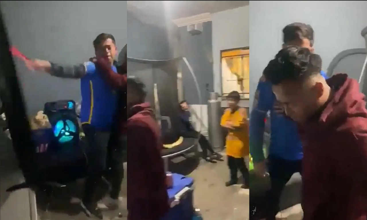 Tigres vs América y aficionado destroza su TV con un stilson: video viral