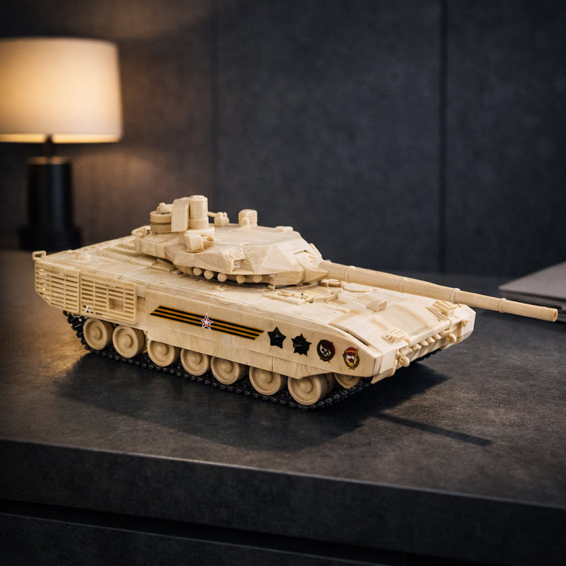 Скулптура из бивня мамонта Танк Т 14 Армата