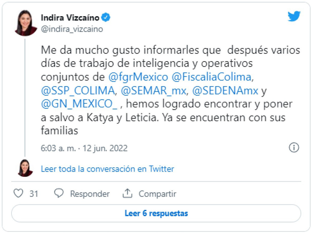 Detienen a 17 personas en Colima mientras buscaban a Leticia y Katya