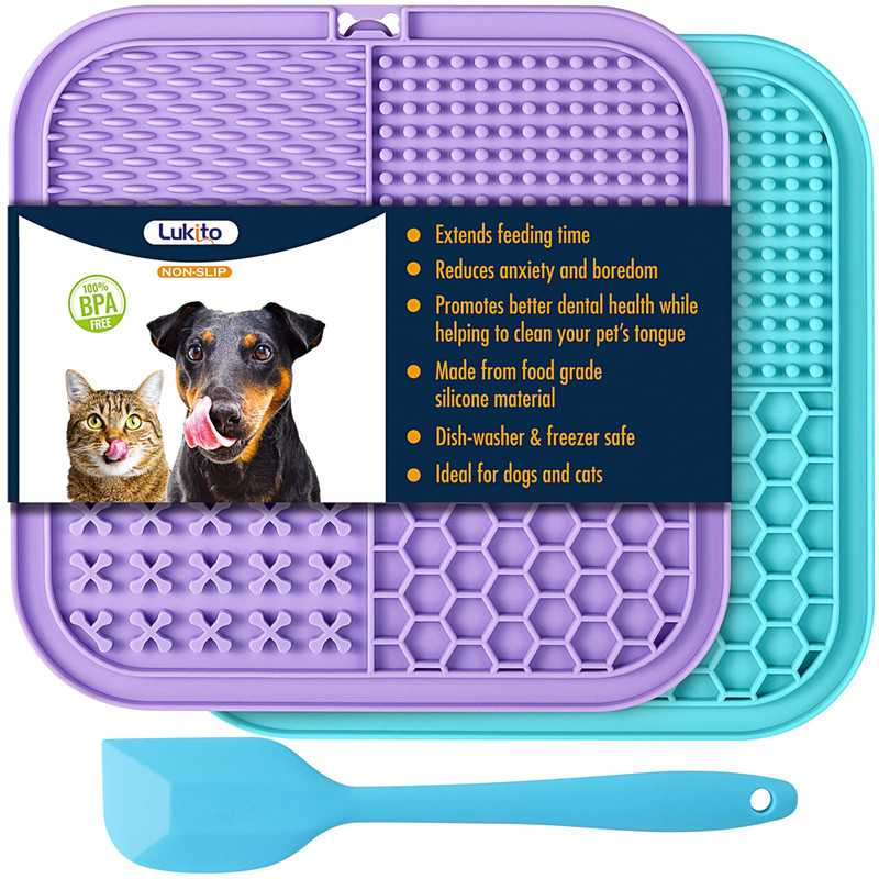LUKITO Lick Mat for Dogs & Cats 2-Pack
