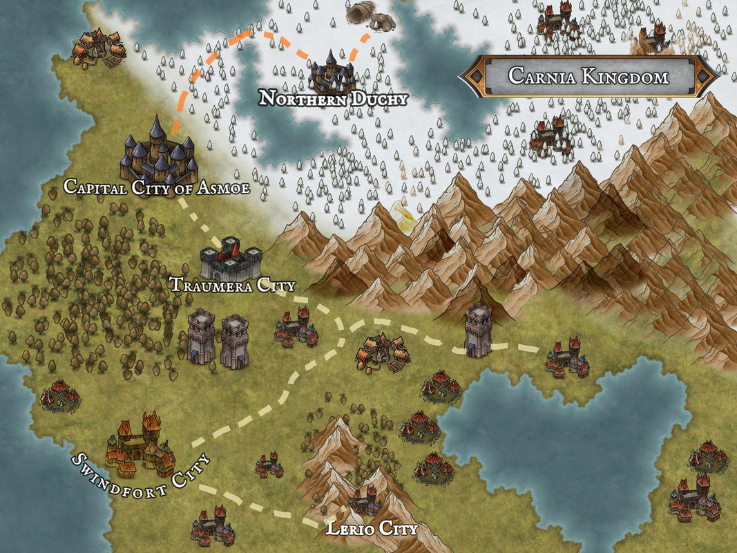 Carnia Kingdom's rough map