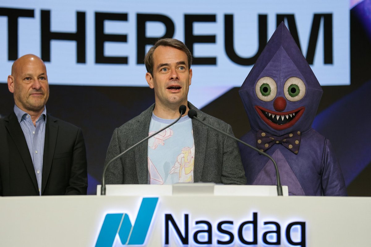 Mr Etherium purple diamond mascot