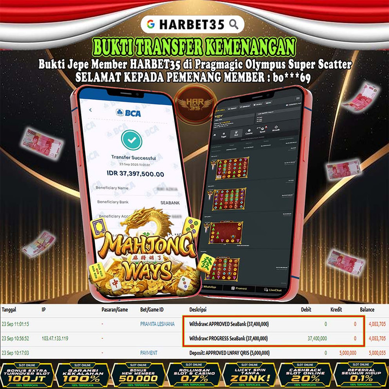 HARBET35 JEPE! MAHJONG WAYS Rp 37.400.000,- LUNAS!