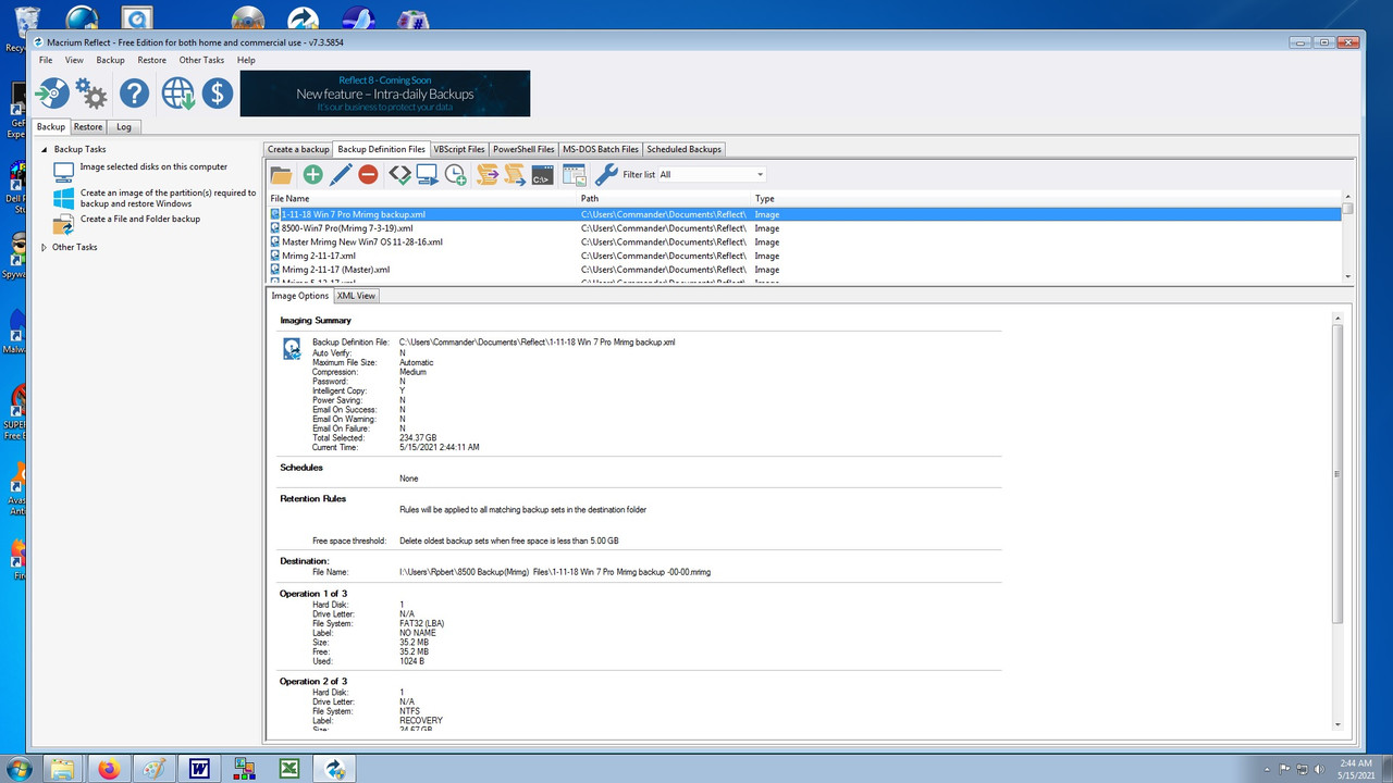 8(8500 Mrimg backups)