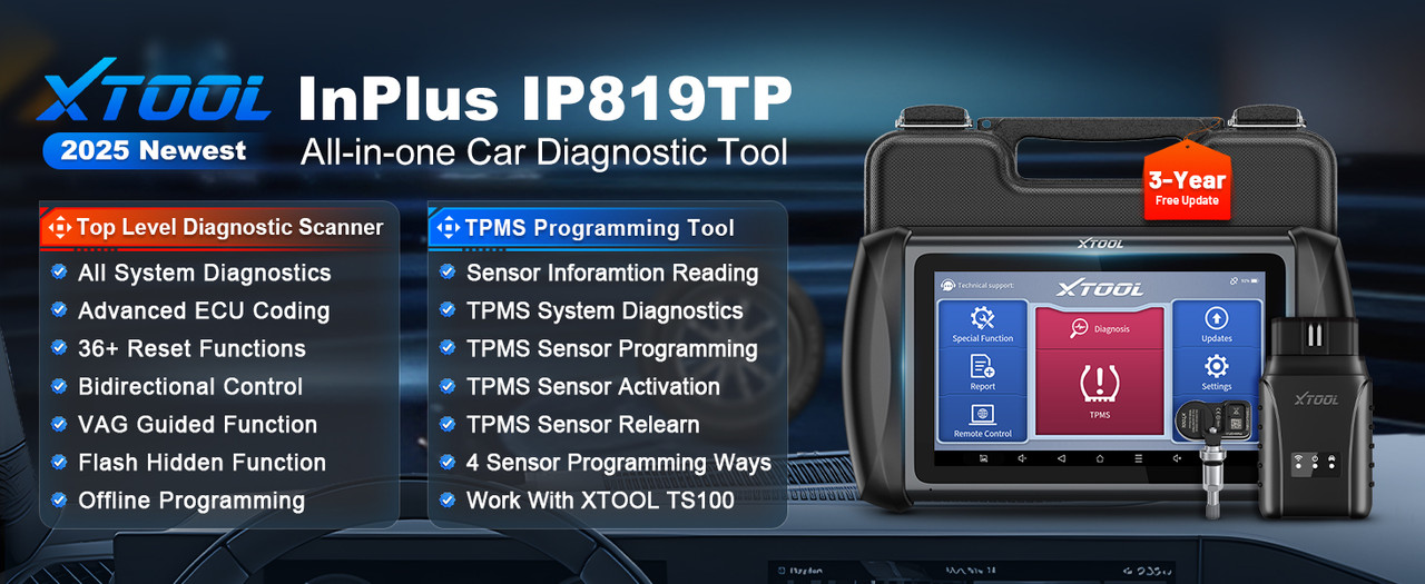 XTOOL IP819TP TPMS reprogramming diagnostic tool for auto repair shops