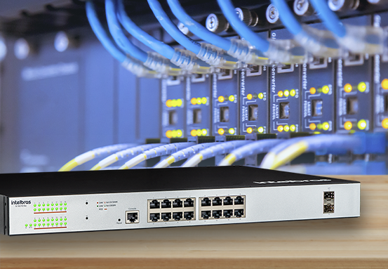 Diagrama de gerenciamento de rede com protocolo SNMP no SG 1602 PoE Max.