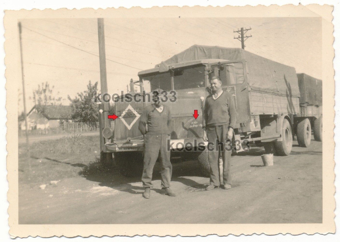 MAN Lastwagen mit Anhänger LKW Kennung 11. Kp. K