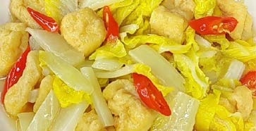 191. Cavolo cinese saltato con tofu fritto