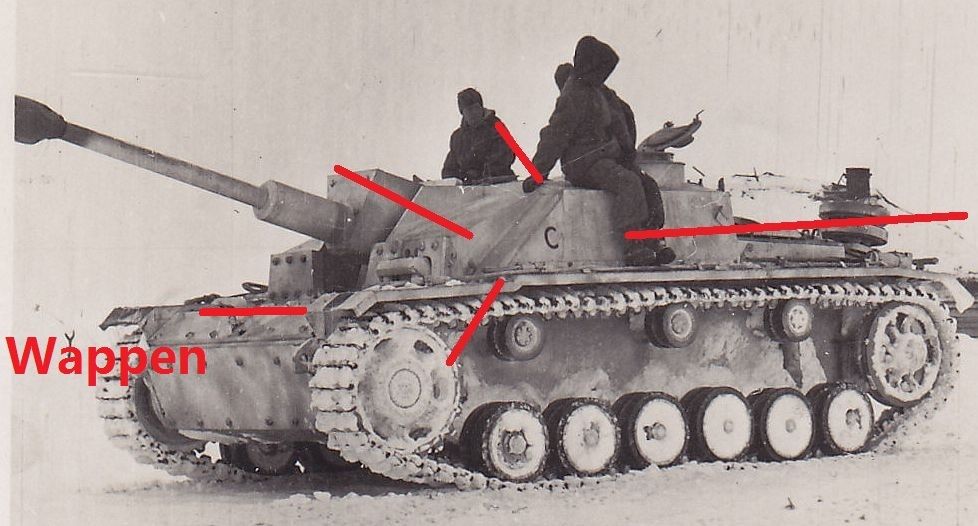 Sturmgeschütz STUG III weiß gekalkt weiße Winter
