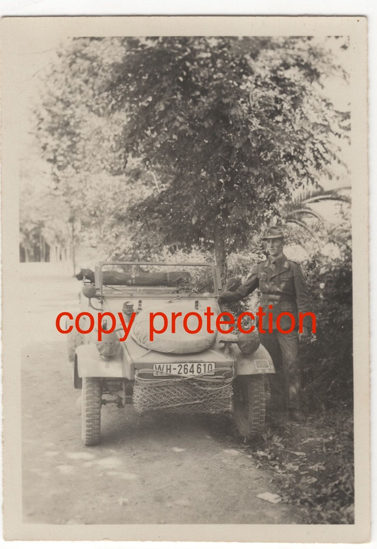 Originalfoto VW 82 Kübelwagen der 15.PzDiv beim 