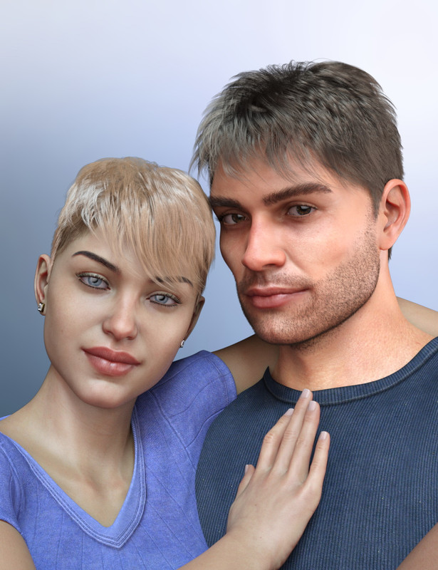 dForce Shy Style Hair for Genesis 8 dForce Shy Style Hair for Genesis 8