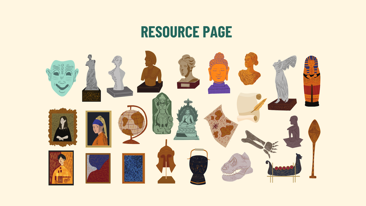 Green and Beige Illustrative Museum of History Presentation