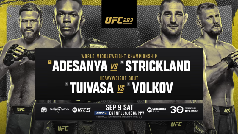 Официален трейлър преди UFC 293: Адесаня - Стрикланд