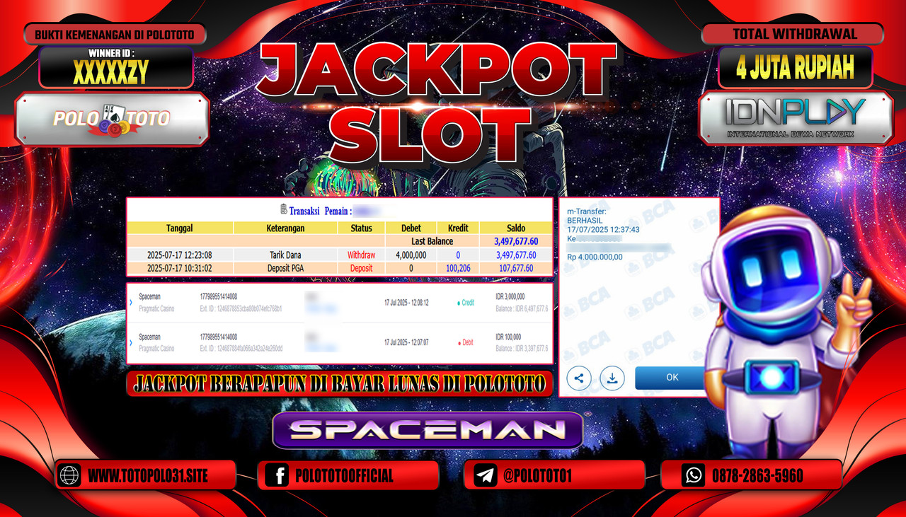 POLOTOTO JACKPOT SLOT PINATA WINS Rp.4.000.000,- LUNAS