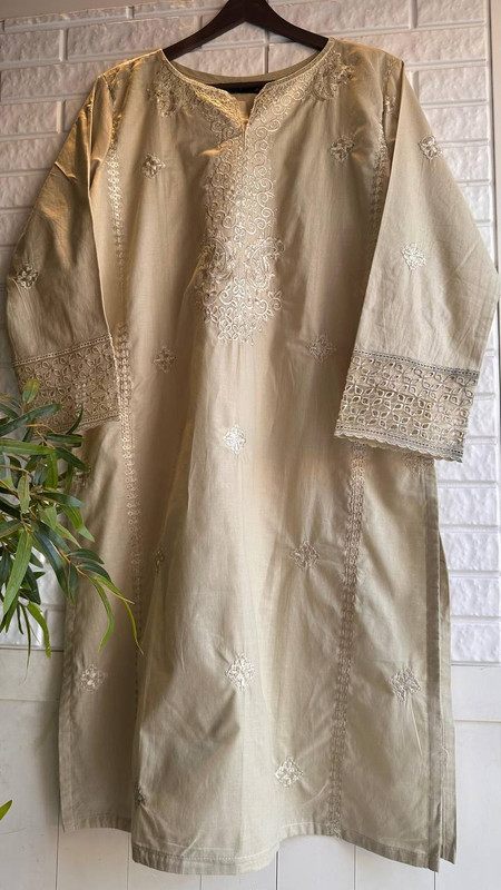 embroidered cotton/lawn co-ord set