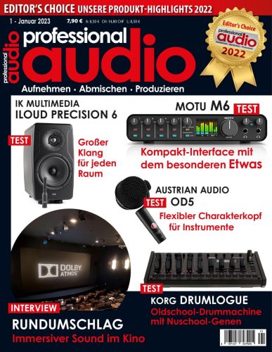 Cover: Professional Audio Magazin No 01 Januar 2023