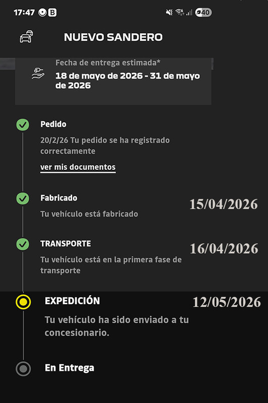 fases de pedido