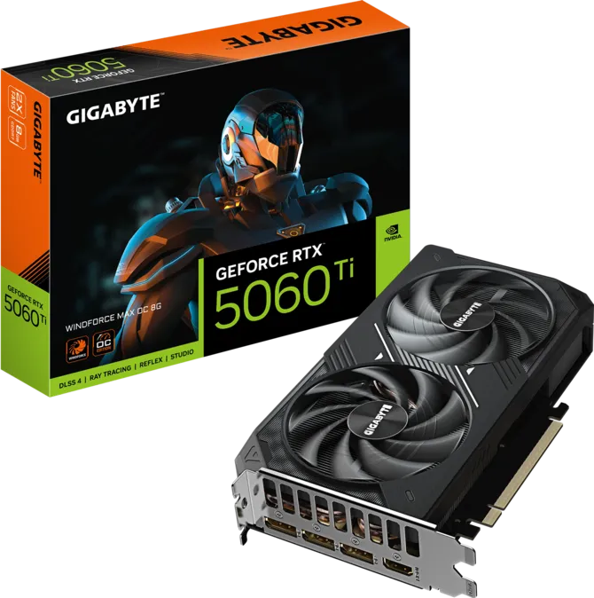PLACA DE VIDEO GIGABYTE GEFORCE RTX 5060 TI 8GB GDDR7 WINDFORCE MAX OC