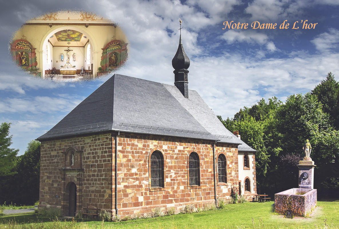 Carte postale Notre Dame de L'Hor avec incrust