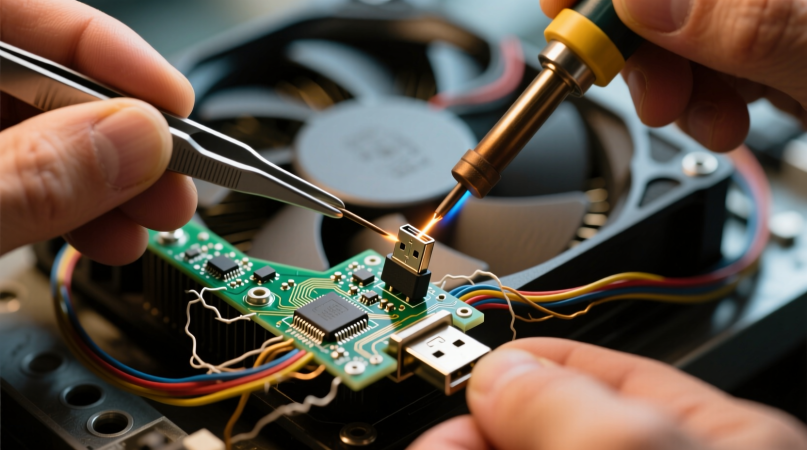 Ремонт USB-подключения вентилятора