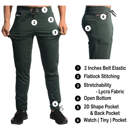 Men's Green Trackpant (R310)