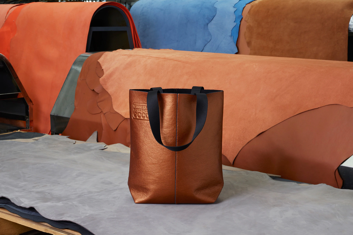 Eco friendly leather shopper bag will take you from desk to bar to barre