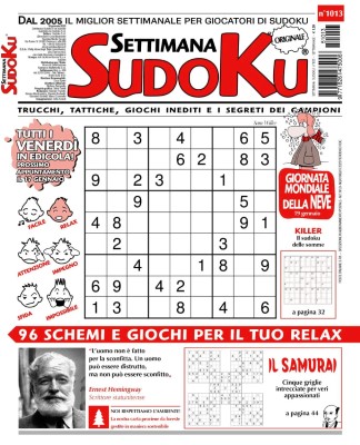 Settimana Sudoku N.1013 - 10 Gennaio 2025