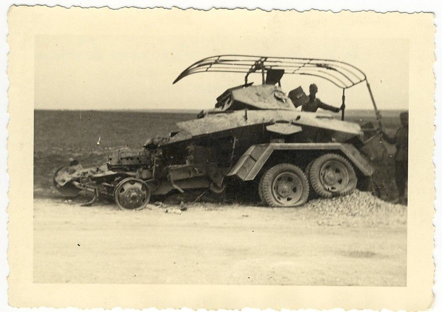 org. Foto Polen zerstörter Panzerspähwagen Panze