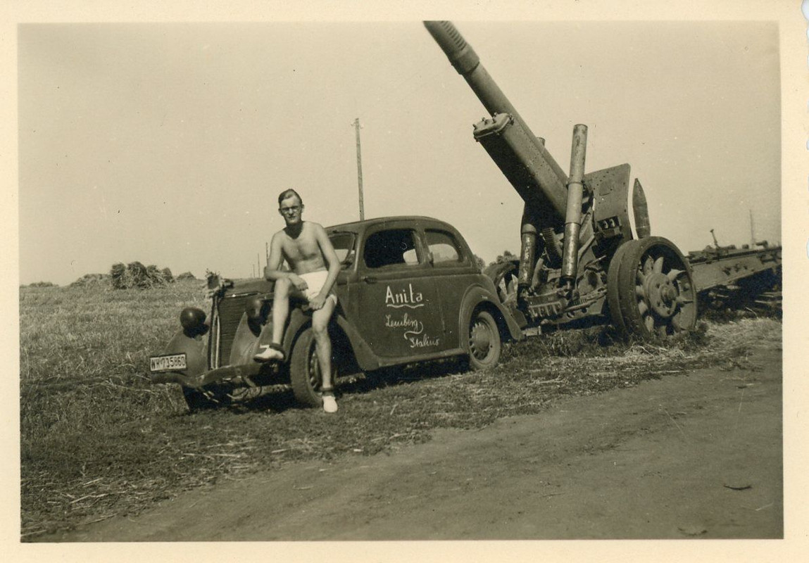 PKW Auto Wagen Kübelwagen Haubitze Geschütz Arti