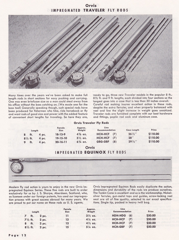 Catalog - 1964 page 12 (Traveler & Equinox Rods)