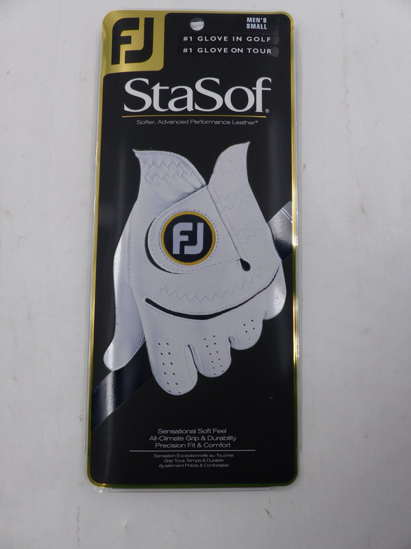 STASOF FJ MENS REGULAR LEFT HANDED SMALL GOLF GLOVE IN PEARL 66778