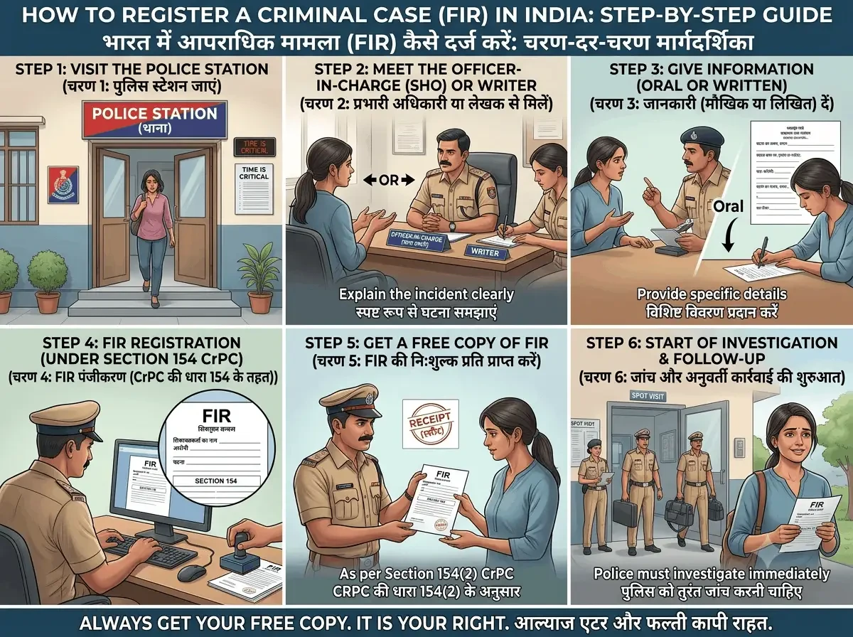 India में Criminal Case की शिकायत कैसे दर्ज करें? Step-by-Step Guide