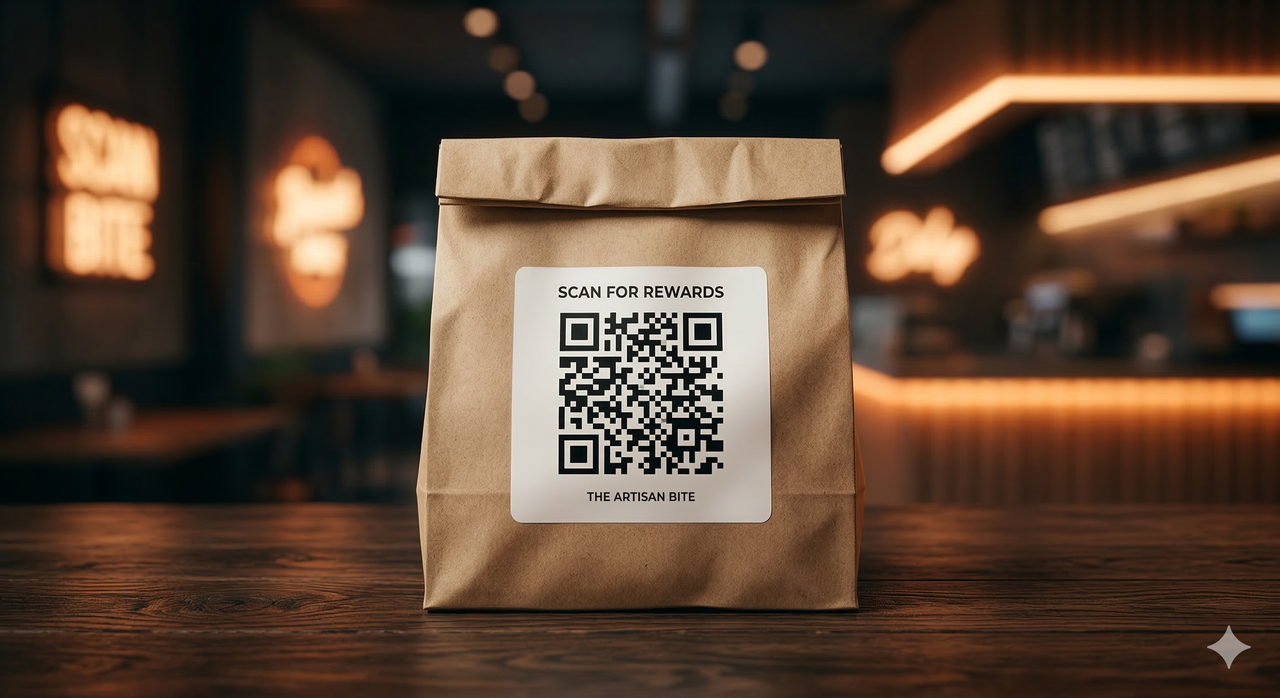 Bolsa de delivery con código QR
