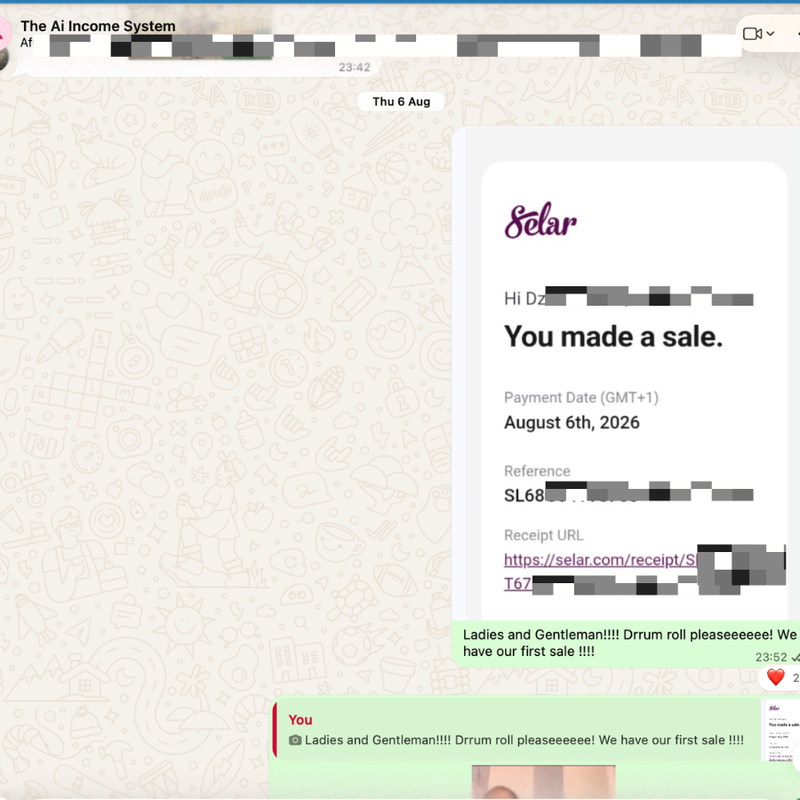 WhatsApp student feedback screenshot five