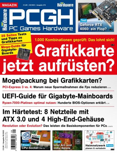 Cover: Pc Games Hardware Magazin No 09 September 2023