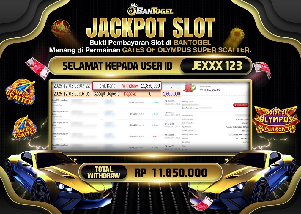 BUKTI JACKPOT LUNAS BANTOGEL