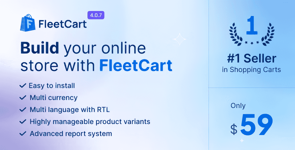 FleetCart – Laravel Ecommerce System PHP Script