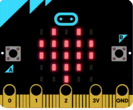 Bloques de MakeCode para corazón parpadeante