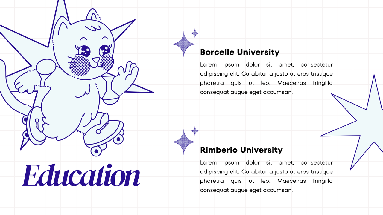 Dark Blue and White Illustrative Creative Portfolio Presentation