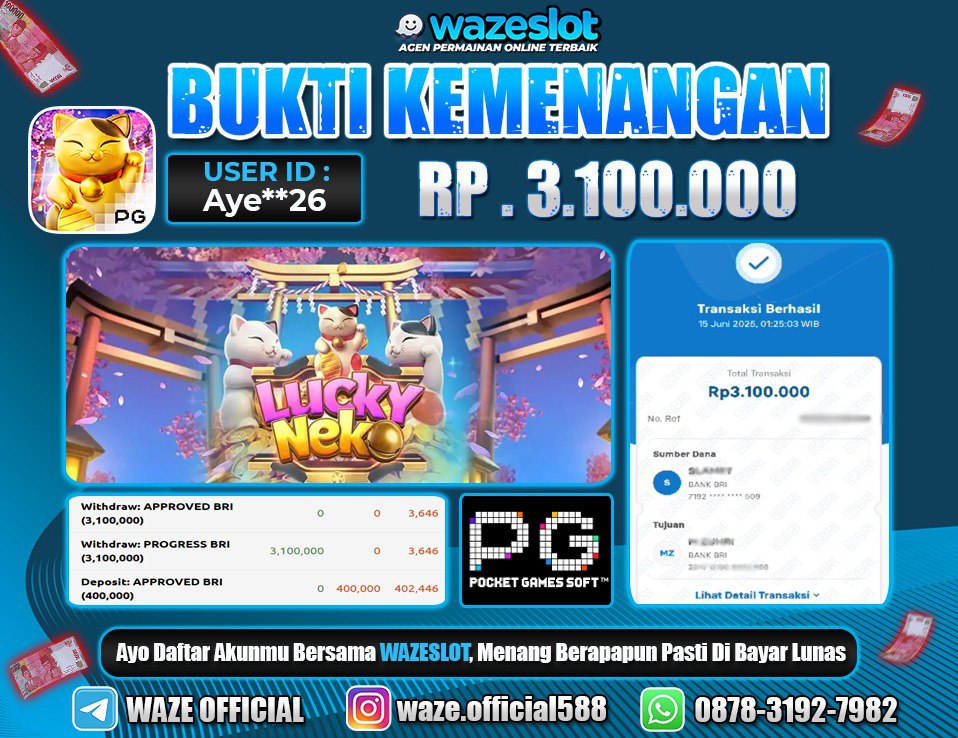 BUKTI KEMENANGAN 15 JUNI 2025 DI GAME