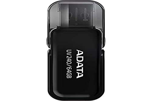 Amazon: ADATA 64 GB Memoria Flash USB 2.0 con Tapa Retráctil Color Negro UV240 
